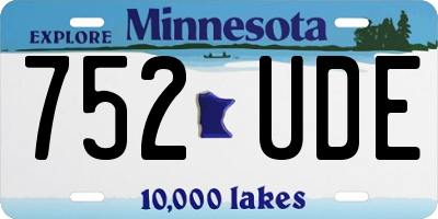 MN license plate 752UDE