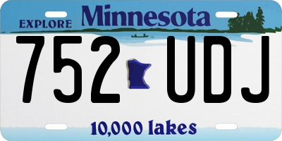 MN license plate 752UDJ