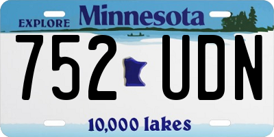 MN license plate 752UDN