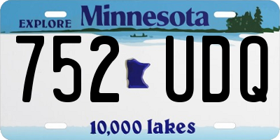 MN license plate 752UDQ