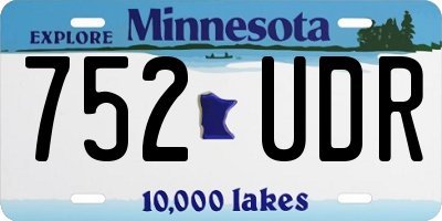 MN license plate 752UDR