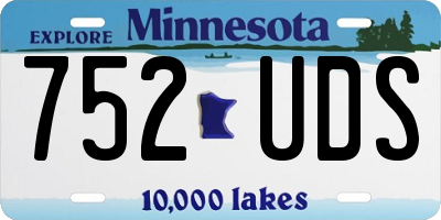 MN license plate 752UDS