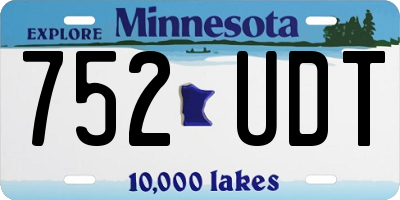 MN license plate 752UDT