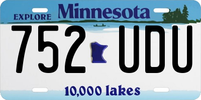 MN license plate 752UDU