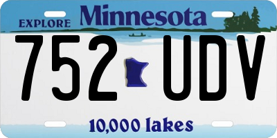 MN license plate 752UDV