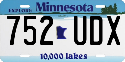 MN license plate 752UDX