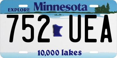 MN license plate 752UEA