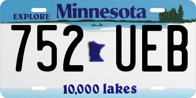 MN license plate 752UEB