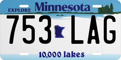 MN license plate 753LAG