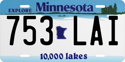 MN license plate 753LAI