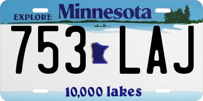 MN license plate 753LAJ