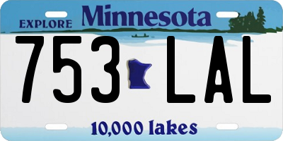 MN license plate 753LAL