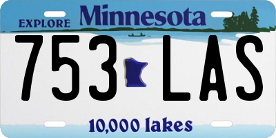 MN license plate 753LAS