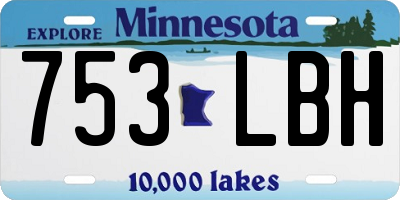 MN license plate 753LBH