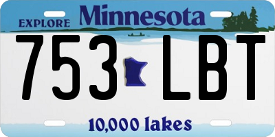 MN license plate 753LBT