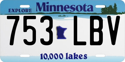 MN license plate 753LBV