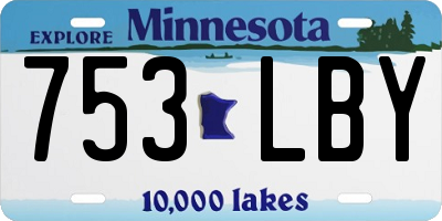 MN license plate 753LBY