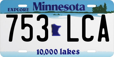 MN license plate 753LCA