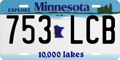 MN license plate 753LCB