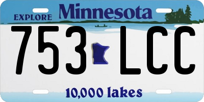 MN license plate 753LCC