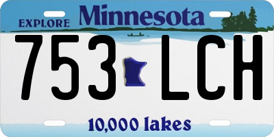 MN license plate 753LCH