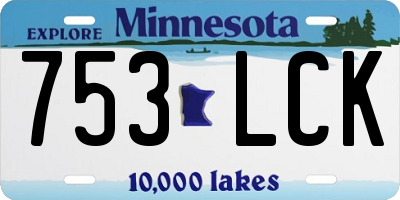 MN license plate 753LCK