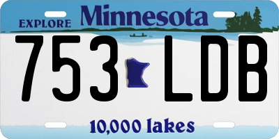 MN license plate 753LDB