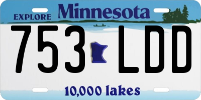 MN license plate 753LDD