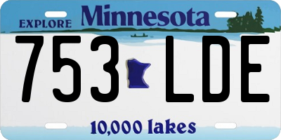MN license plate 753LDE