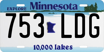 MN license plate 753LDG
