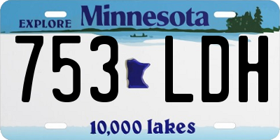 MN license plate 753LDH