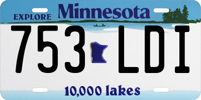 MN license plate 753LDI