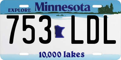 MN license plate 753LDL