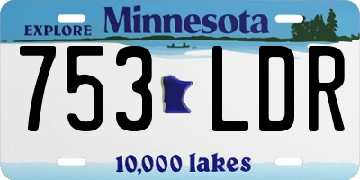MN license plate 753LDR