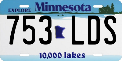 MN license plate 753LDS