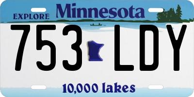 MN license plate 753LDY