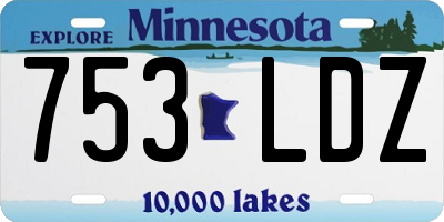 MN license plate 753LDZ