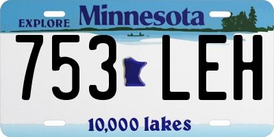 MN license plate 753LEH
