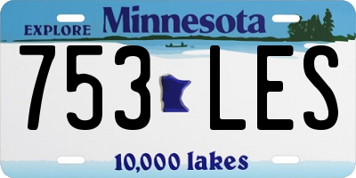 MN license plate 753LES