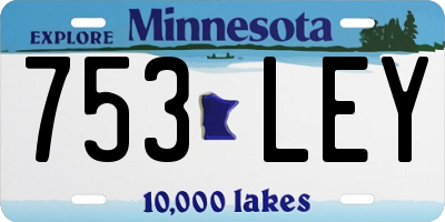 MN license plate 753LEY