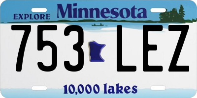 MN license plate 753LEZ