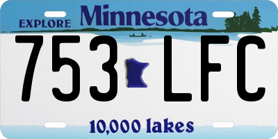 MN license plate 753LFC