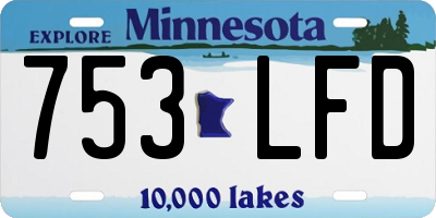 MN license plate 753LFD