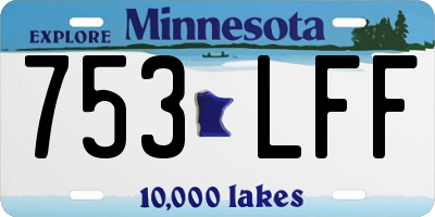 MN license plate 753LFF