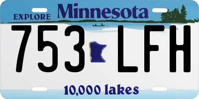 MN license plate 753LFH