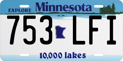 MN license plate 753LFI