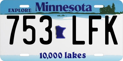 MN license plate 753LFK