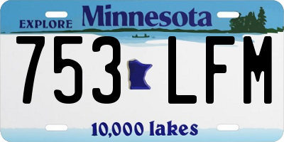 MN license plate 753LFM