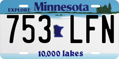 MN license plate 753LFN