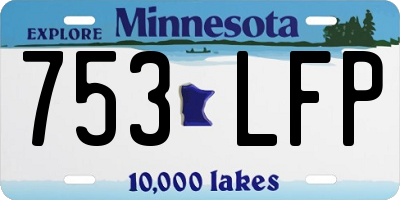 MN license plate 753LFP